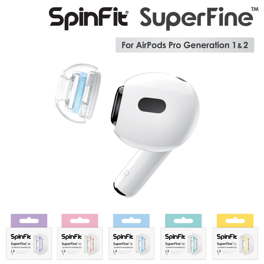 Spinfit SuperFine จุกหูฟัง ซิลิโคน สำหรับ AirPods Pro Gen 1 & Gen 2 Silicone Eartips ครบทุก Size