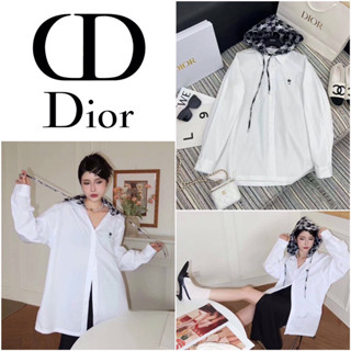 เสื้อเชิ้ตแต่งฮู้ด CHRISTIAN DIOR STAR CRUISE COLLECTION HOODED COTTON SHIRT