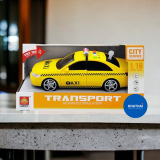 🚕TAXI รถแท็กซี่ ระบบ Friction มีไฟมีเสียง เปิดประตูได้ รถของ…