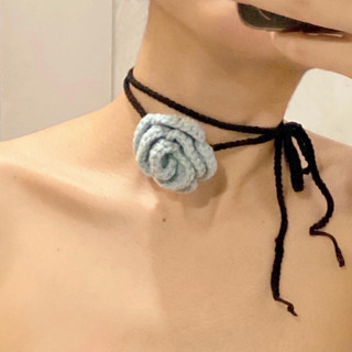 Crochet flower choker 🌀