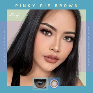 ⚡Luxzylens⚡Pinkypie Brown💥คอนแทคเลนส์สายตา💥คอนแทคเลนส์กรองแสง💥แถมฟรีตลับทุกคู่