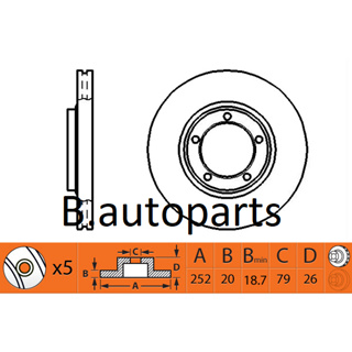 จานเบรคหน้า TOYOTA HILUX LN30 LN40 RN30 RN40 1979-1985 HIACE LH20 LH30 RH20 RH30 1977- RUNSTOP /คู่