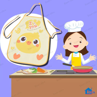 ผ้ากันเปื้อนเด็ก ผ้ากันเปื้อนพลาสติกบางลายการ์ตูน waterproof baby apron ผ้ากันเปื้อนเด็ก ผ้ากันเปื้อนลายการ์ตูน