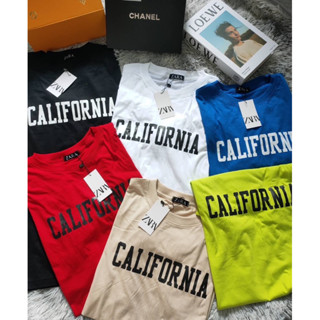 พร้อมส่ง🧸เสื้อยืดโอเวอร์ไซส์ Oversize ซาร่า CALIFORNIA