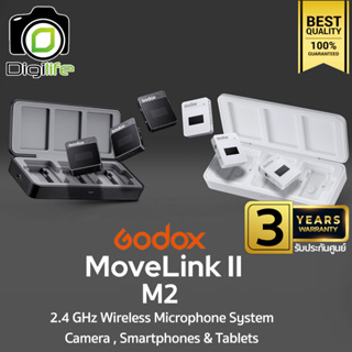 Godox Microphone MoveLink II M2 ,Wireless Microphone 2.4GHz สำหรับ Camera Smartphone &amp; Tablets -รับประกันศูนย์ Godox 3ปี