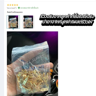 หางปลาทองเหลือง (แท้) #เลือก แบนเมีย / แบนผู้ (จิ๋ว/กลาง) ขนาด 2.8/6.3มิล รุ่นหนา #เลือก10/100ชิ้น หางปลา หางปลาสายไฟ