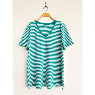 LAND’S END V-Neck Striped T-Shirt