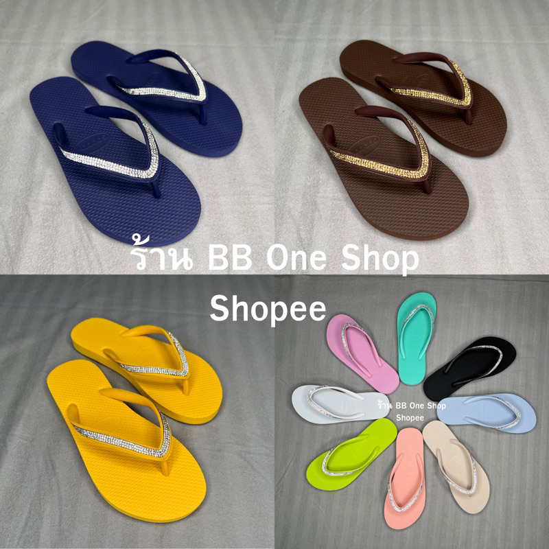 Gooddy - คีบเพชร รองเท้าแตะผู้หญิง (A01) - สินค้าพร้อมส่ง นุ่ม เบา ใส่สบาย