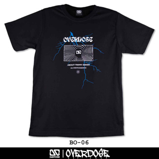 Overdose T-shirt เสื้อยืดคอกลม สีดำ รหัส BO-06(โอเวอโดส)