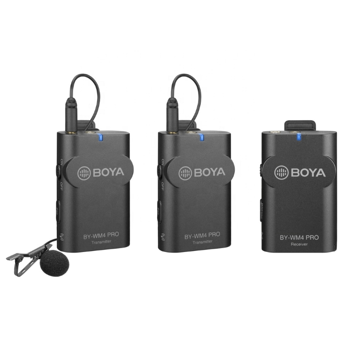 Boya BY-WM4 Pro-K2 Dual Wireless Microphone ไมโครโฟนไร้สายแบบไมค์คู่ ใช้ได้ทั้งกล้อง มือถือ