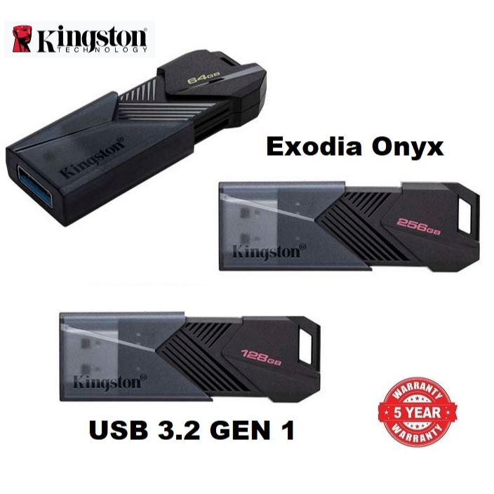 Kingston DataTraveler  Exodia Onyx USB 3.2 GEN 1 มีให้เลือกขนาดความจุ 64GB 128GB 256GB