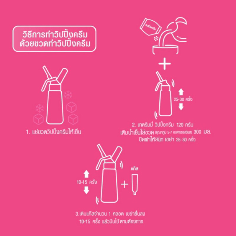 วิปปิ้งครีม แบบผง ตราดรีมมี่ Dreamy มีให้เลือก 2 รส - รูปที่ 3