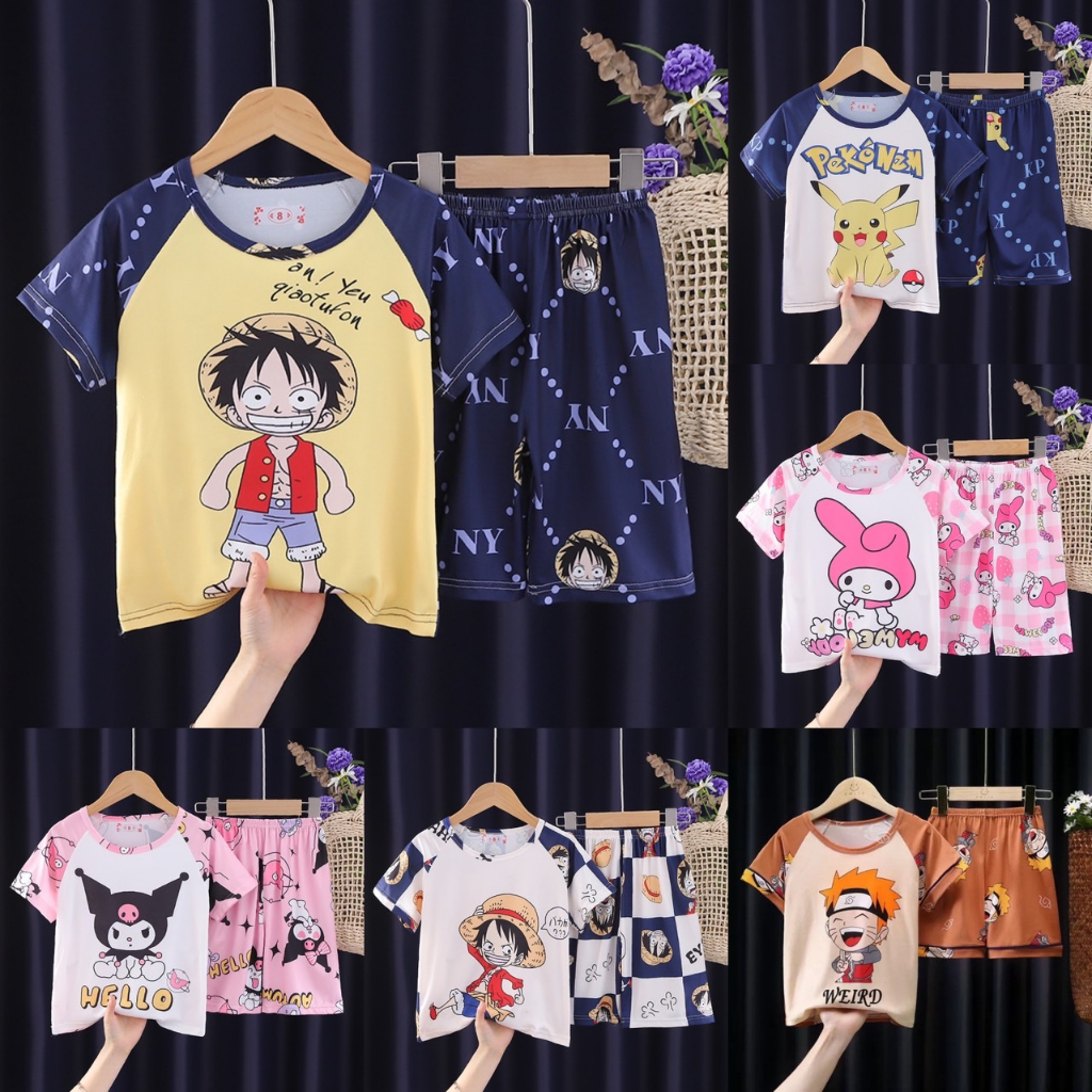 ลด10% โค้ด DDXDECW4 ใหม่*ชุดนอนเด็กลายการ์ตูนแบบน่ารัก100cm-140cm นื้อผ้าลื่นใส่สบาย พร้อมส่งจากไทย