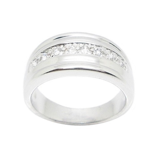 แหวน แหวนแถว แหวนแถวประดับเพชรจิกไข่ปลา แหวนเพชร แหวนสำหรับผู้หญิง แหวนชุบทองคำขาว