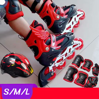 รองเท้าสเก็ต อินไลน์สเก็ต Inline Skate ไซต์ S/M/L (ไม่ได้แถมอุปกรณ์)  (ออเดอร์ไม่เกิน6ชิ้น) มีให้เลือก 3 สี 3 ขนาด พร้อม