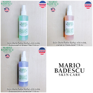 Mario Badescu® Skin Care Facial Spray with Aloe 118 ml สเปรย์บำรุงผิวหน้า ผลิตภัณฑ์ดูแลผิวหน้า สเปรย์ฉีดหน้า