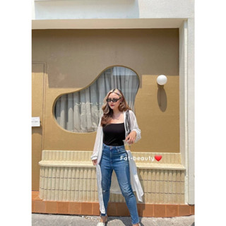 🔥Plussize🔥เสื้อคลุมคนอ้วน🔥 รอบอก Freesize ใส่ได้ถึง อก 50" ยาว 49"