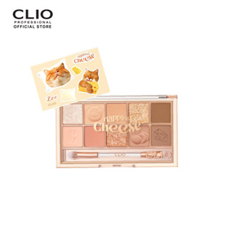 [CLIO] Pro Eye Palette (21AD) (KOSHORT IN SEOUL LIMITED) 019 NAPPING CHEESE + สติ๊กเกอร์