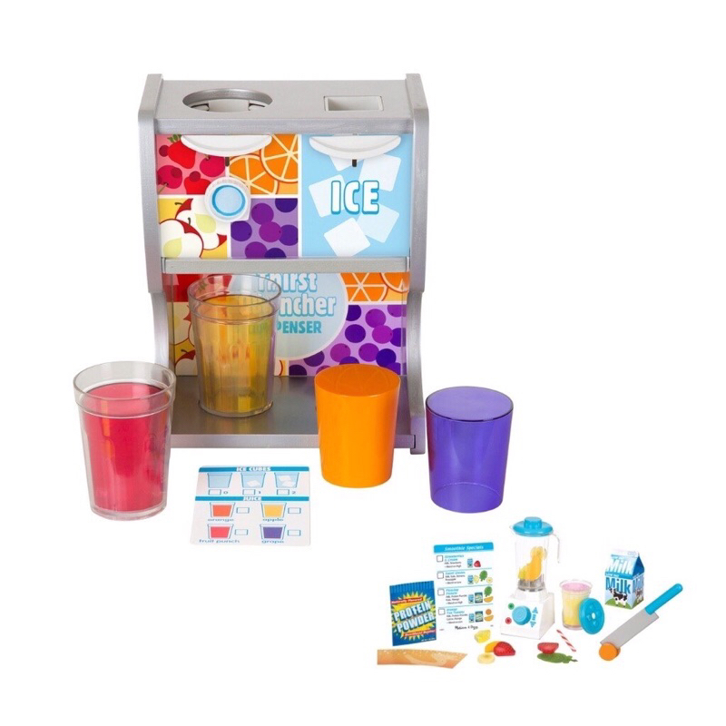 Melissa & Doug - รุ่น Thirst Quencher Dispenser & Blender ของเล่นเครื่องกดน้ำแข็งและน้ำผลไม้ เครื่อง