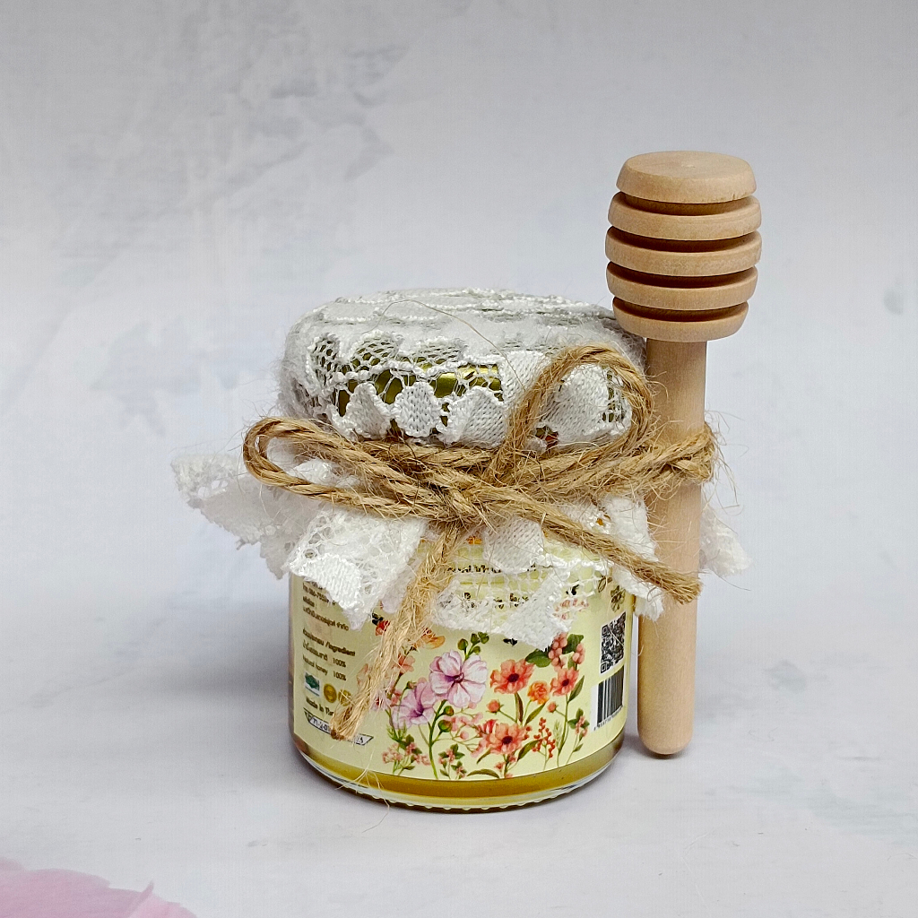 ของขวัญ ของฝาก ของชำร่วย น้ำผึ้งขวดแยม ขนาด 45 ml น้ำผึ้งแท้ 100% พร้อมไม้ตักน้ำผึ้ง - รูปที่ 2