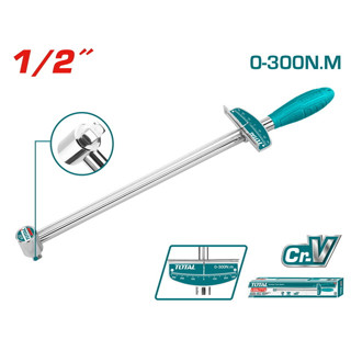 TOTAL ประแจปอนด์ รุ่น THPTW300N2 แบบเกจ 1/2 นิ้ว 300 N.M เครื่องมือ ประแจ Torque Wrench เครื่องมือช่าง