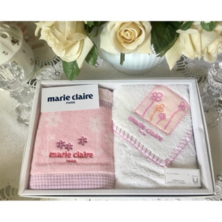 Marie Claire ชุดผ้าขนหนูสำหรับเช็ดหน้า 2 สี มาในกล่องค่ะ