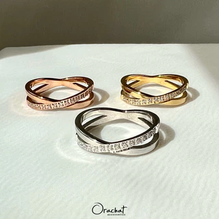 Orachat | X wink 14k ring. (แหวนตัวเรือนสแตนเลส)