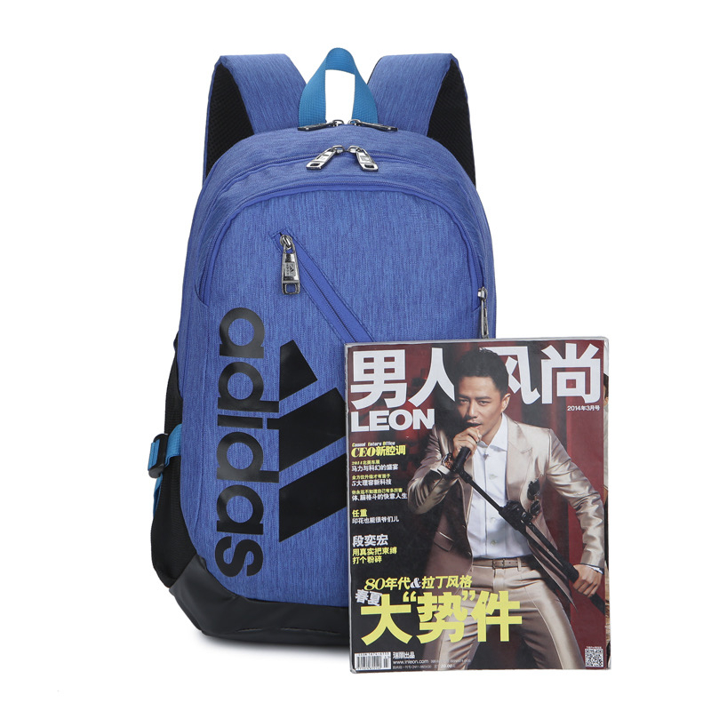 เตรียมจัดส่ง! ADIDASใหม่กระเป๋านักเรียนผู้ชายและผู้หญิงกระเป๋าคอมพิวเตอร์เป้แบบสบาย ๆ