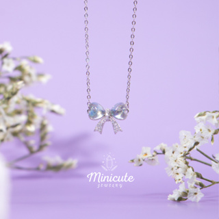 ส่งฟรี 🌈Minicutejewelry 🌟สร้อยคอเงินแท้ 925 ⭐️ รุ่น The Ribbon โบว์น่ารักๆ สร้อยคอผู้หญิง เครื่องประดับเงินแท้ สร้อยคอ