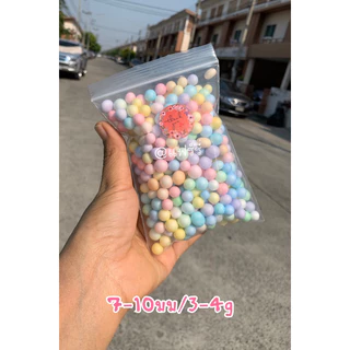 เม็ดโฟมสี เม็ดโฟมคละสี สีพาสเทล วัสดุตกแต่งDIY แต่งของปัจฉิม อุปกรณ์งานประดิษฐ์ งานอดิเรก สีสวย ราคาถถูก❌เบอร์3-4มม/6g❌