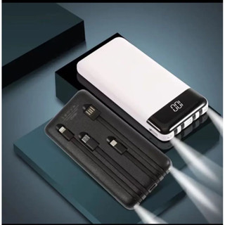 Eloop powerbank 30000Mah แบตสำรอง มาพร้อมสาย 4 เส้นในตัว พร้อมส่ง 3 สี ใช้สะดวกชาร์จรวดเร็วทันใจ +ซองกันน้ำ+สายชาร์จ