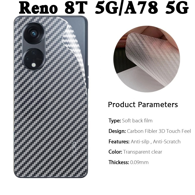 OPPO A60/Realme C67 4G/A38 2023/A18 2023(ส่งในไทย)ฟิล์มหลังเคฟล่าA98 5G/Realme C53/Realme C55/Reno 8T 5G/A78 5G/A58 5G