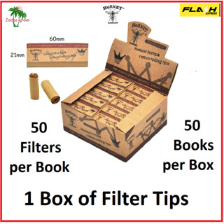 พร้อมส่ง Hornet Filter Tips, 1 กล่อง 50 เล่ม, 50 แผ่น ก้นกรอง กรองฟิลเตอร์. 1 box Hornet Filter Tips for rolling papers,