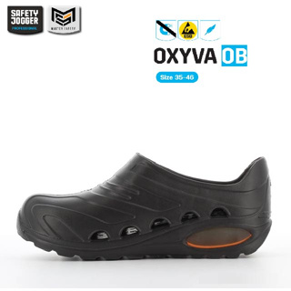 [รับประกัน 3 เดือน] Safety Jogger รุ่น OXYVA OB รองเท้ายางกันลื่น ดูดซับแรงกระแทก ไม่ผสมโลหะ ได้มาตรฐานสากล ESD