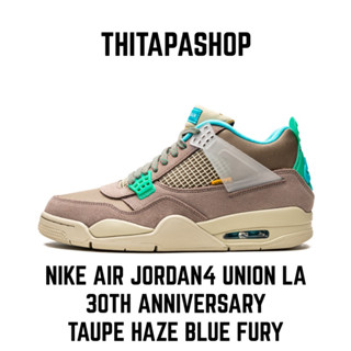 NIKE AIR JORDAN4 UNION LA 30TH ANNIVERSARY TAUPE HAZE BLUE FURY