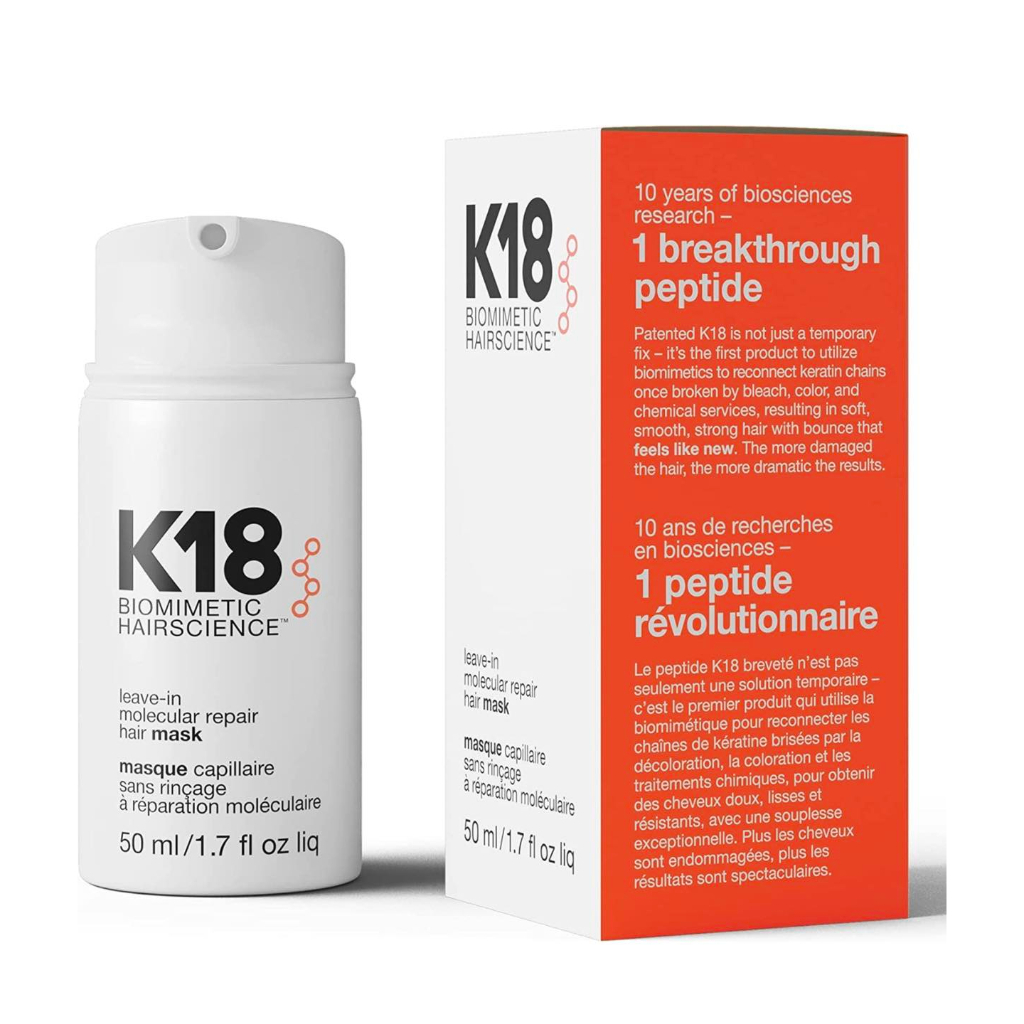 🔥🏵️ของแท้ขนาด 50 ml 🔥🏵️K18 HAIR LEAVE-IN MOLECULAR REPAIR HAIR MASK บำรุงผมเสีย เชื่อมแกนผมของแท้