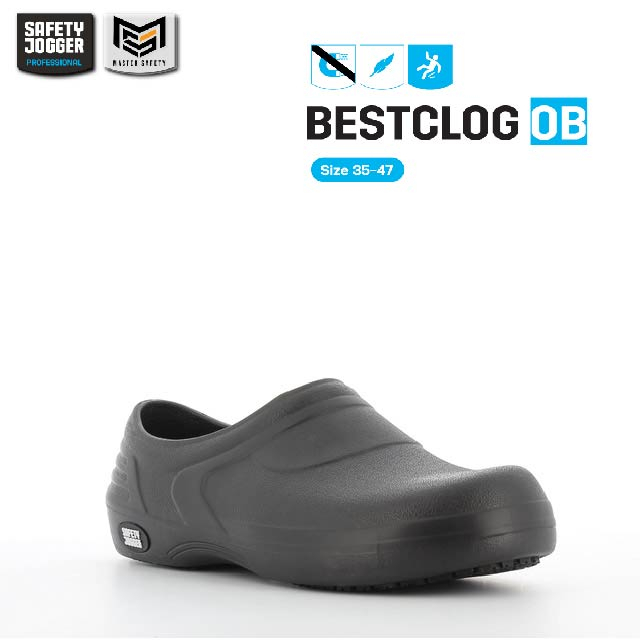 [ของแท้พร้อมส่ง] Safety Jogger รุ่น BESTCLOG OB รองเท้ายางกันลื่น น้ำหนักเบา ไม่ผสมโลหะ ได้มาตรฐานสากล