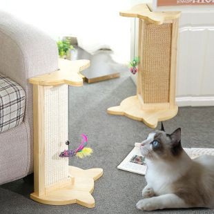 Cat Scratcher Board กระดานลับเล็บแมว ที่ลับเล็บแมว ที่ฝนเล็บแมว สีน้ำตาล 25x23x45 cm ST221011-15