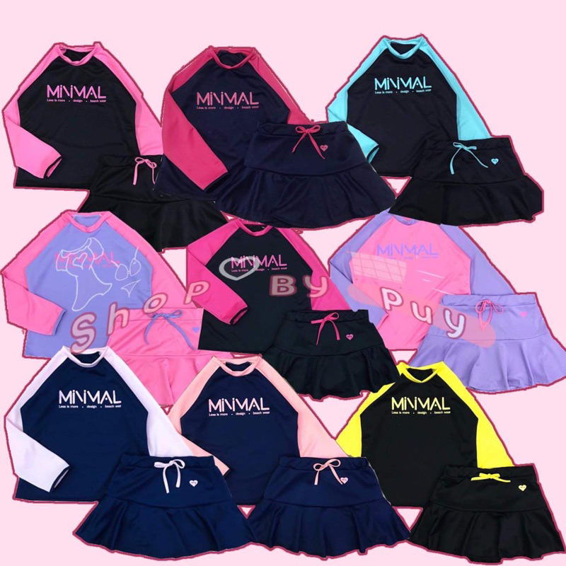 💕ShopBypuy💕ชุดว่ายน้ำขายาวไซส์ใหญ่ชุดว่ายน้ำขายาวสาวอวบ🏊🏻‍♀️สีเข้าเพิ่ม📌