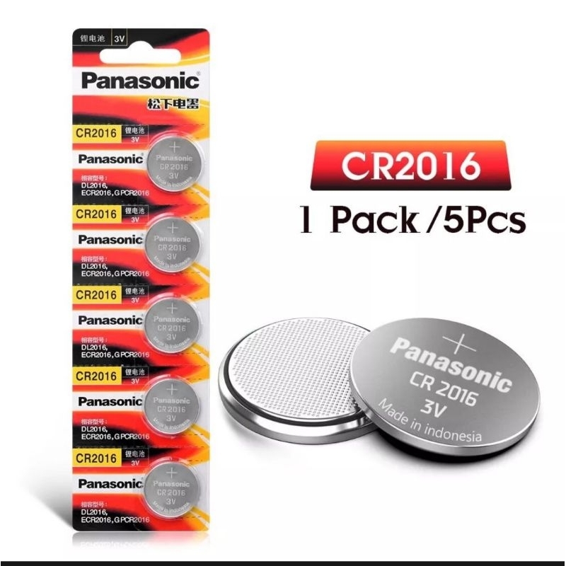 ถ่านกระดุม Panasonic รุ่น CR2032 / CR2025 /CR2016 3V Lithium Battery  (1 Pack มี 5 pcs)