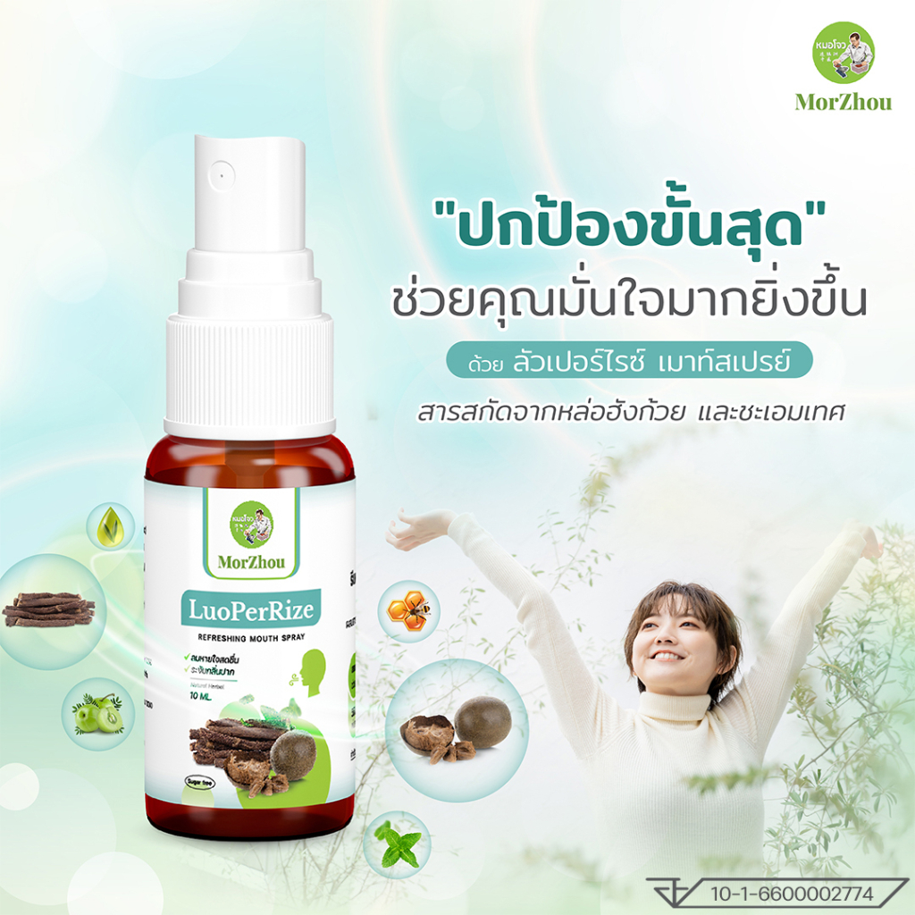 ⚡1ขวด LuoPerRize Refreshing Mouth Spray แก้เจ็บคอ Propolis สเปรย์พ่นคอ โพรโพลิส ยาขับเสมหะ ผลิตภัณฑ์ดูแลช่องปาก ระคายคอ