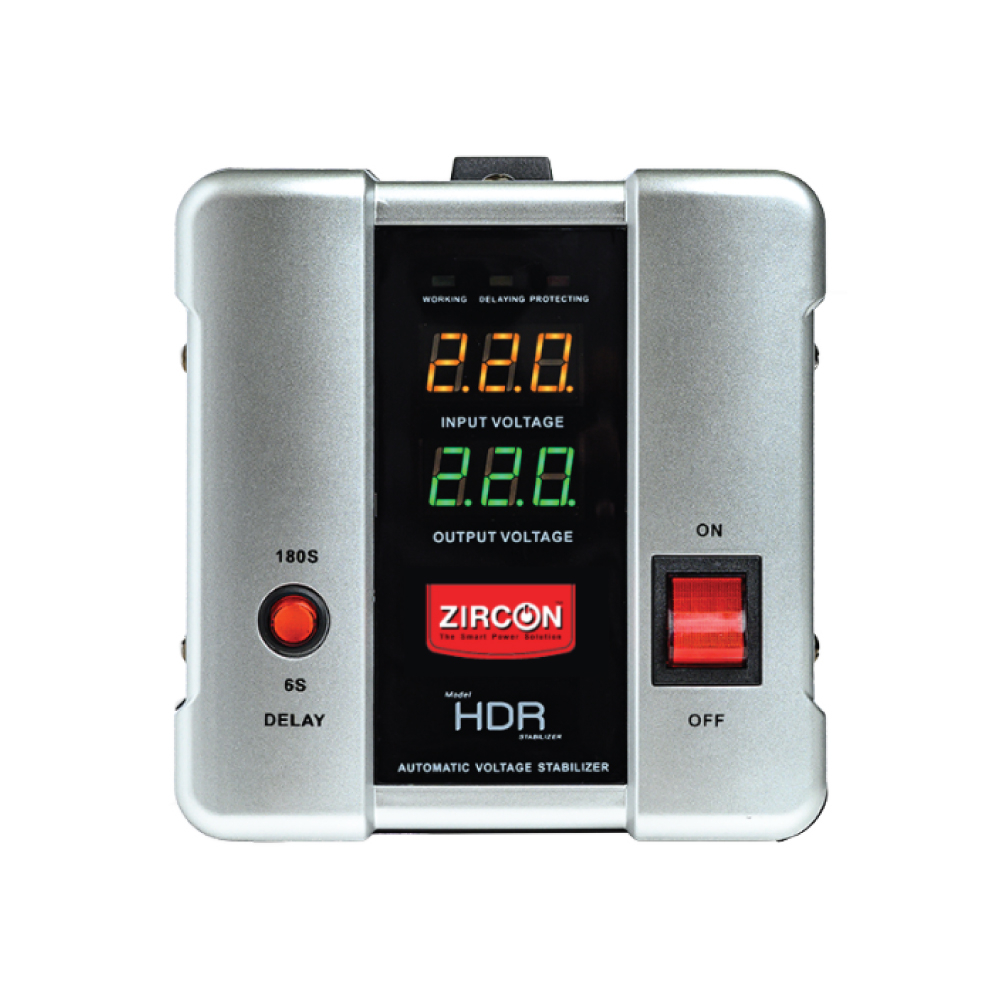 ZIRCON เครื่องปรับแรงดันไฟฟ้าอัตโนมัติ Automatic Voltage Stabilizer (AVS) รุ่น HDR 2000VA/1600W