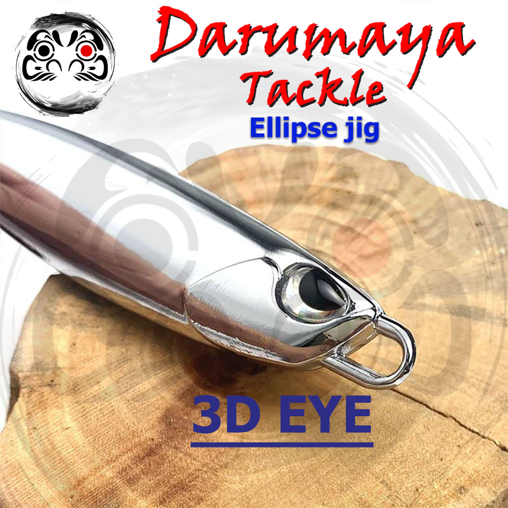 เหยื่อจิ๊ก ไมโครจิ๊ก ไลท์จิ๊ก SLJ สี โครเมี่ยม Ellipse Jig ทรงกลม มนเรียว ขนาด 7-80 กรัม แคสอินทรี