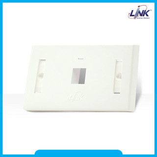 LINK Face Plate  1 PORT สีขาว (White color) และ สีงาช้าง (Ivory color)  รุ่น US-2001AWH,US-2001A