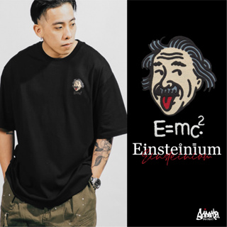 Just say Bad ® Oversize Long รุ่น iStyle / E=mc2 ( สกรีนนูน ) สีดำ เสื้อทรงA Einstein M L / OLS