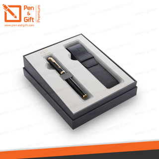 ปากกาสลักชื่อฟรี Parker IM Black GT T2016 Fountain Pen in a gift set with a case เซ็ทของขวัญ ปากกาหมึกซึม มีการประกัน