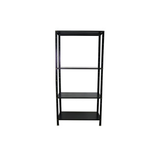 Shelf ชั้นวางของเหล็ก 4 ชั้น ปรับระดับได้ สีดำ 40x90x187 cm P4-918(Black)