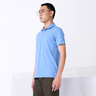 TRANQUIL BLUE CUSTOM FIT POLO SHIRT  เสื้อโปโลปกเชิ้ตสีฟ้าทรงคัสตอมฟิต