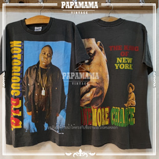 [ BIGGIE ]NO MORE CHANCE The Notorious Big POPPA original Bootleg เสื้อฮิปฮอป วินเทจ papamama vintage