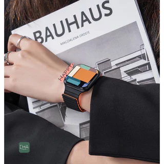 สาย smart watch 40/44/45/41/46/38มม สายนาฬิกา smart watch 11 10 9 8 ultra 7 6 5 4 3 นิ่ม เเบบเเม่เหล็ก a01 A-star